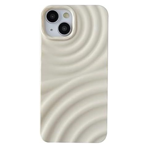 Caseative Water Ripple Pattern Curly Wave Frame Soft Compatible with iPhone Case (White,iPhone 12... | Amazon (US)