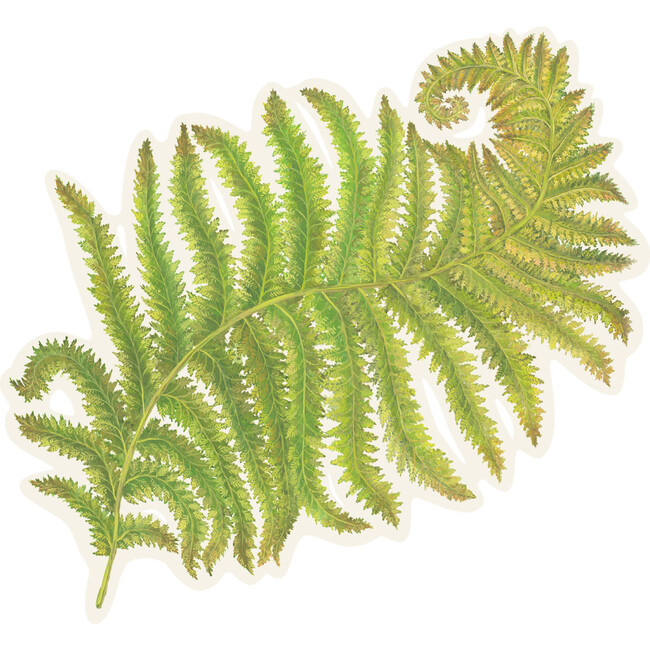 Die-Cut Fern Placemat, Green And White | Maisonette