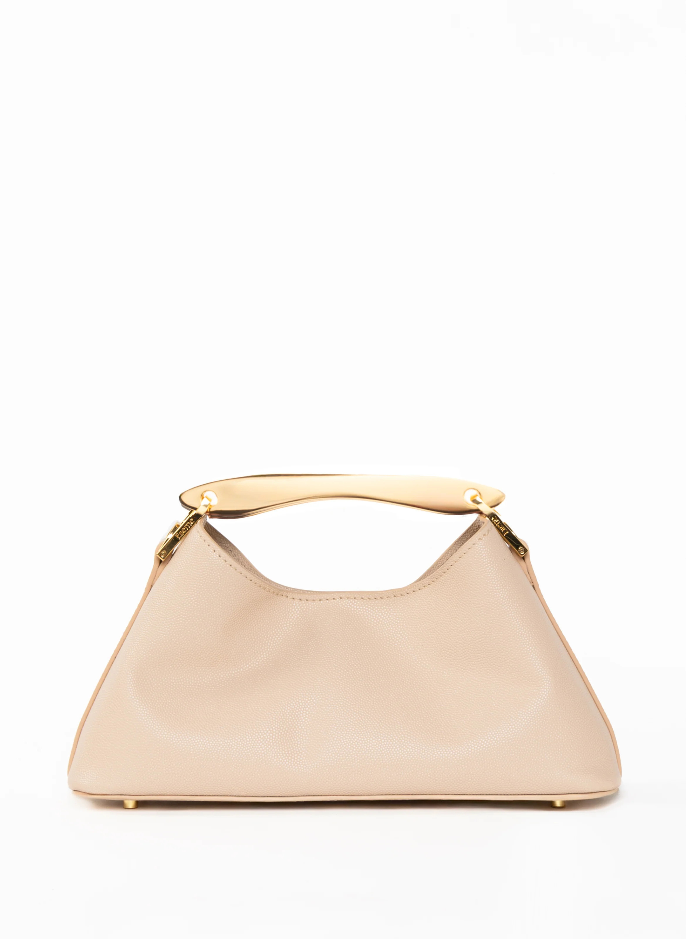 Mini Boomerang Caviar Leather Nude - Minimalist Leather Bag - Elleme | Elleme