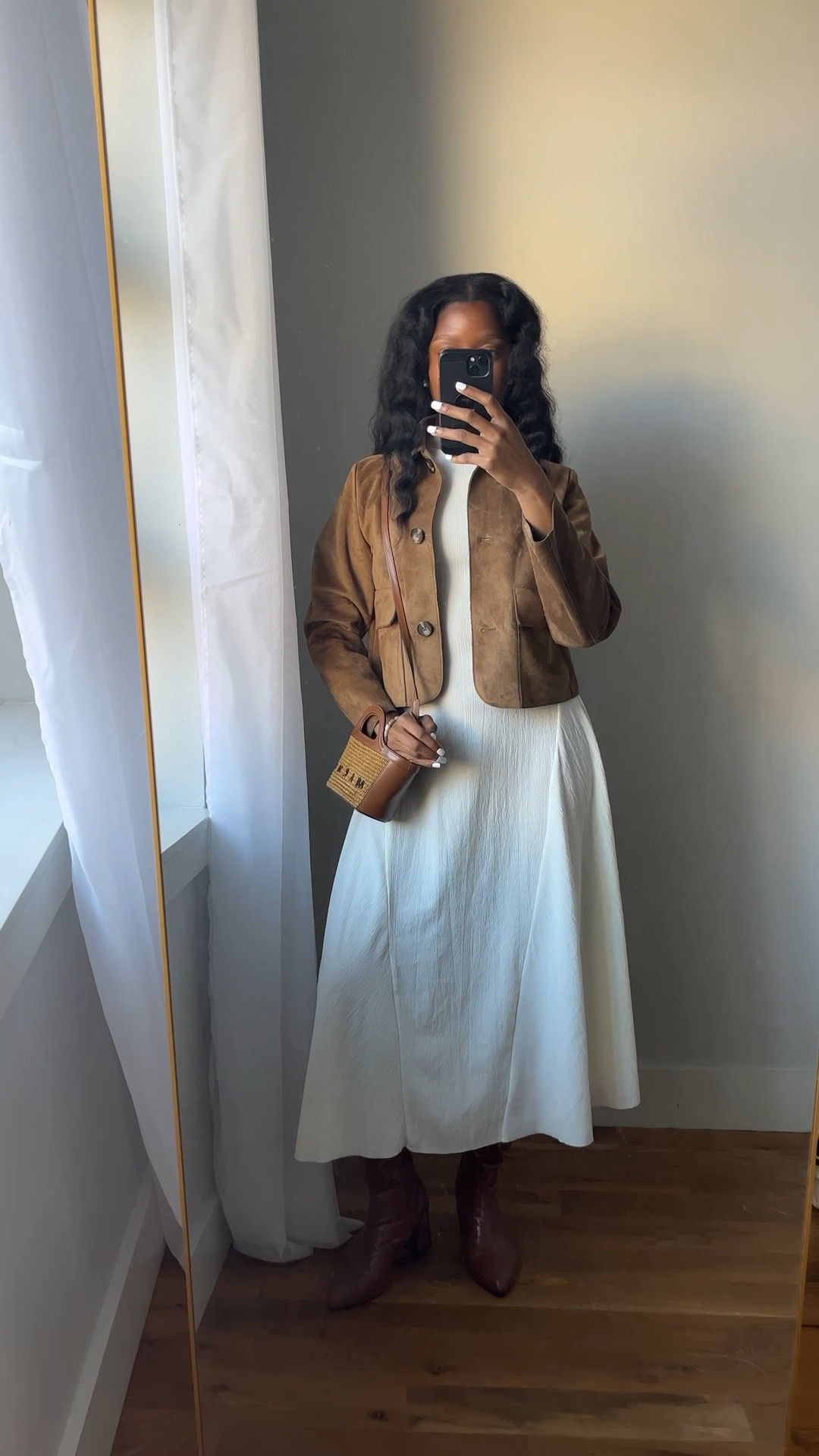 #ootd  #outfitinspo #relatable #growthmindset #fallfashion #zara #fallstyle #zaranewin #zaranewseason #marni #marnitropicalia #outfitideas #falloutfit #transitionaloutfit #casuallook  im not taking myself off the top shelf just because you cant reach it
FAUX SUEDE CROPPED JACKET 4968/224/704 TAUPE BROWN TEXTURED MAXI DRESS 1131/826/712 Marni tropicalia bag, Marni tropicalia mini, Minimal outfits, easy casual outfits for women, everyday looks, outfit inspiration, daily outfits, fall outfit ideas, Marni bag

#LTKSaleAlert #LTKItBag #LTKStyleTip