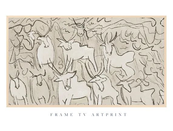 Samsung Frame TV Art File  artist Abstract Animal - Etsy | Etsy (US)