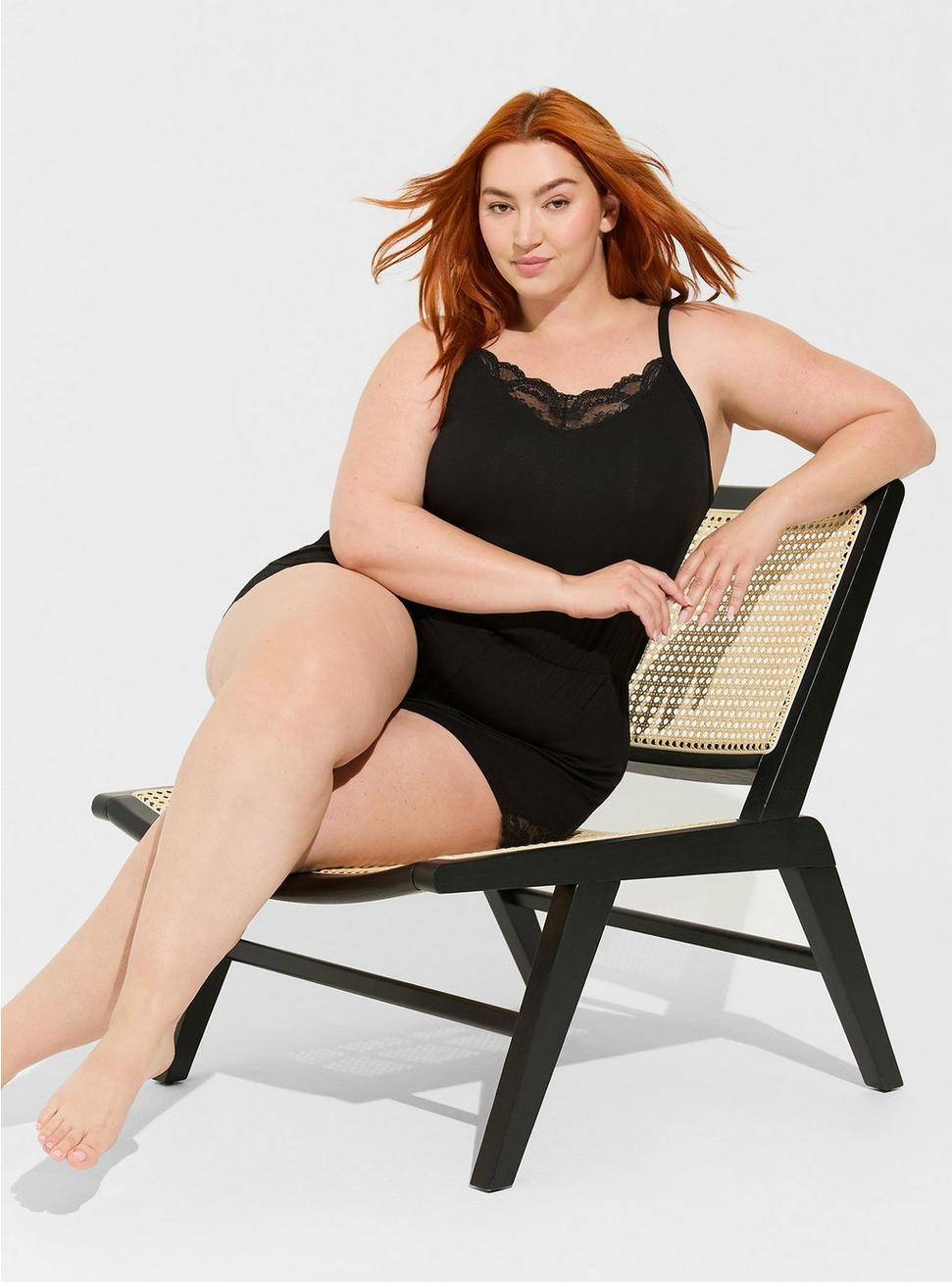 Super Soft Lace Trim Sleep Romper | Torrid (US & Canada)