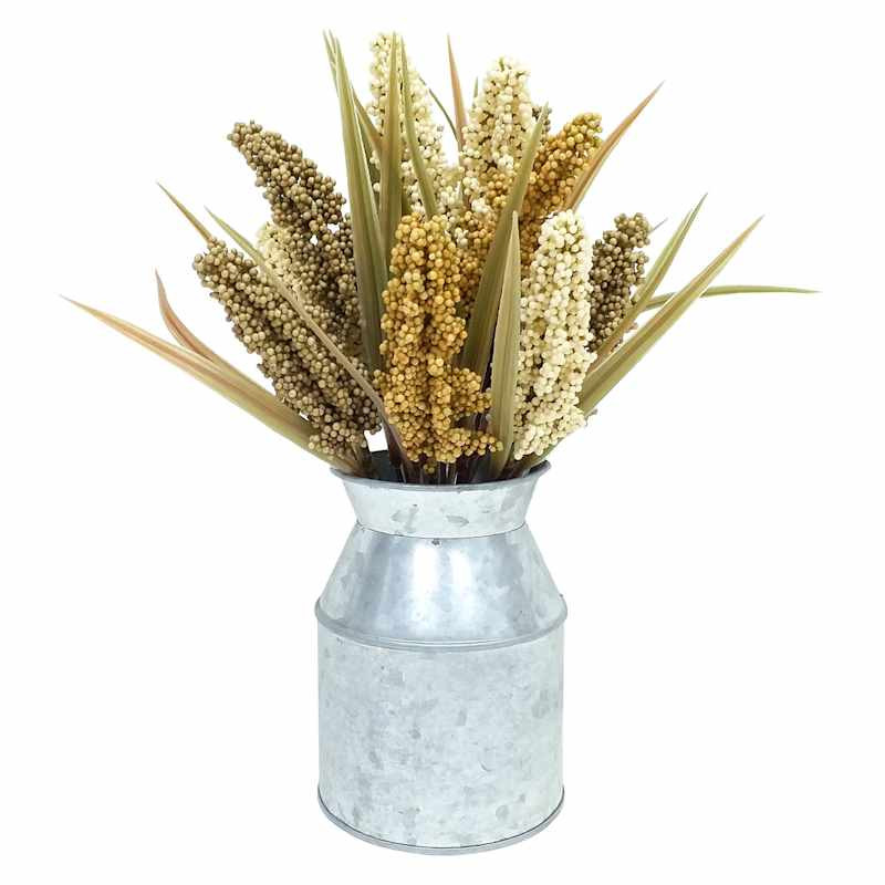 Heather Arrangement in Metal Pot, 10" | At Home