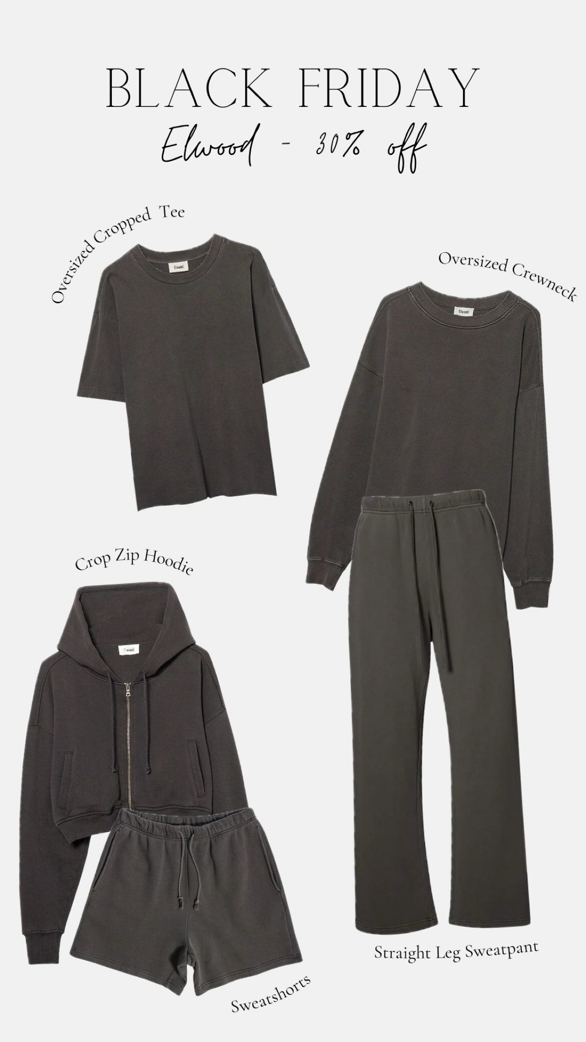 Elwood is 30% off today for Black Friday! The best place for sweatshirts & hoodies and you can mix and match all their pieces 🫶🏻