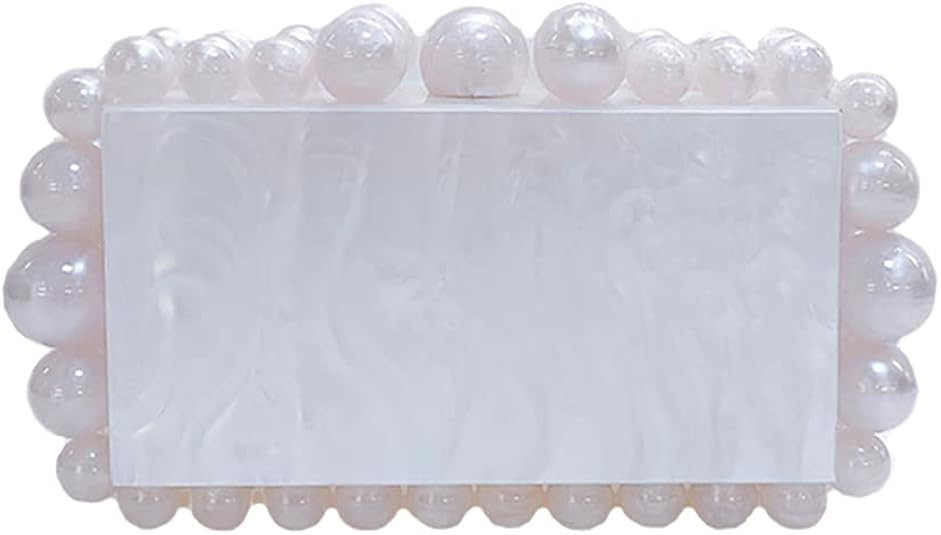 Acrylic Evening Clutch Bag for Women Glitter Marble Purse Handbag for Wedding Cocktail Party Prom | Amazon (US)