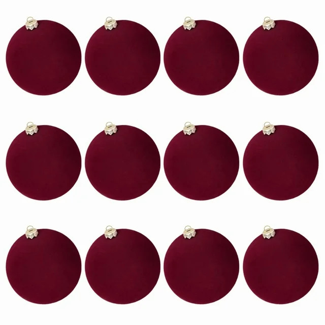 12PCS Flocked Christmas Ball Ornaments Shatterproof 2.4" Tree Hanging Xmas Pendants with Box Wedd... | Walmart (US)