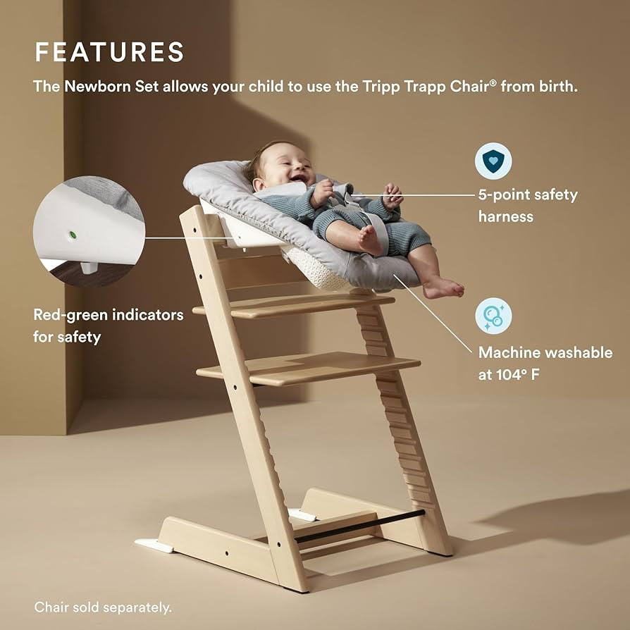 Stokke Tripp Trapp Newborn Set, Grey - Convert The Tripp Trapp Chair into Infant Seat for Newborn... | Amazon (US)
