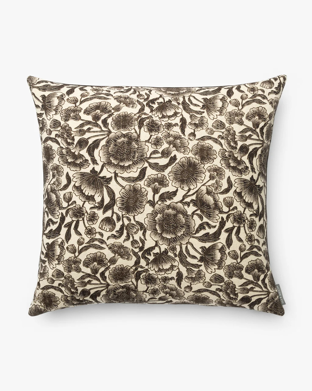 Vintage Brown Floral Print Pillow Cover | McGee & Co. (US)