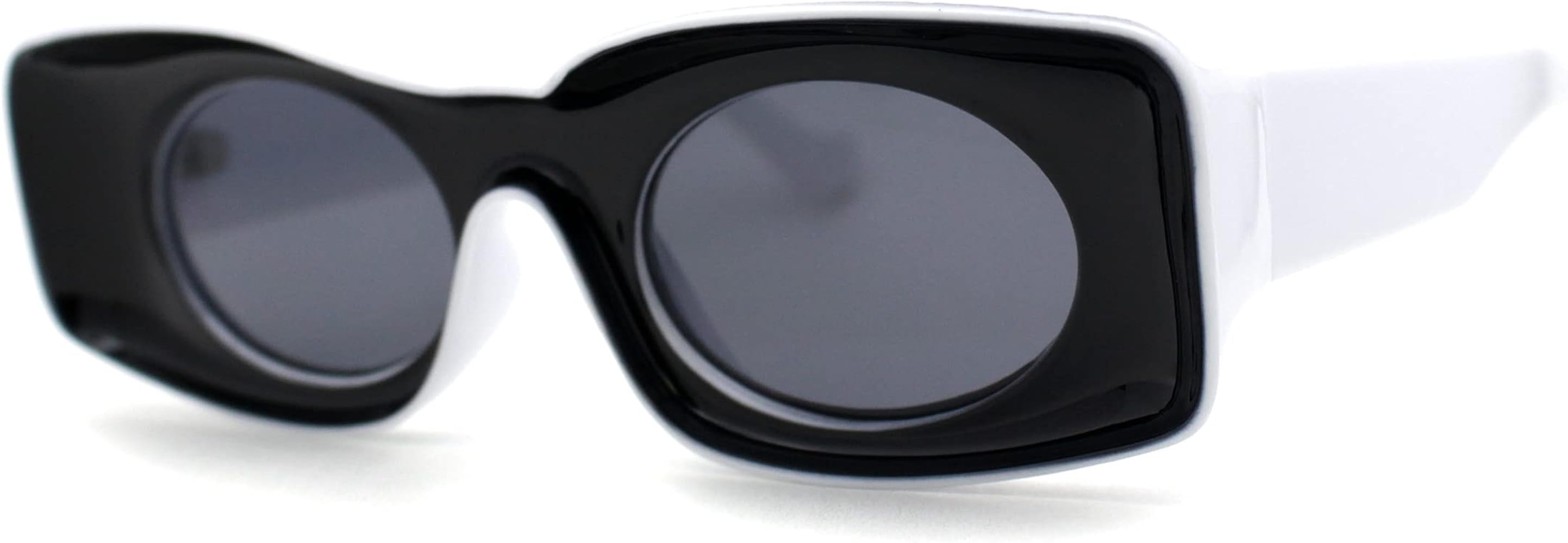 SA106 Womens Unique Concave Thick Mod Plastic Sunglasses | Amazon (US)