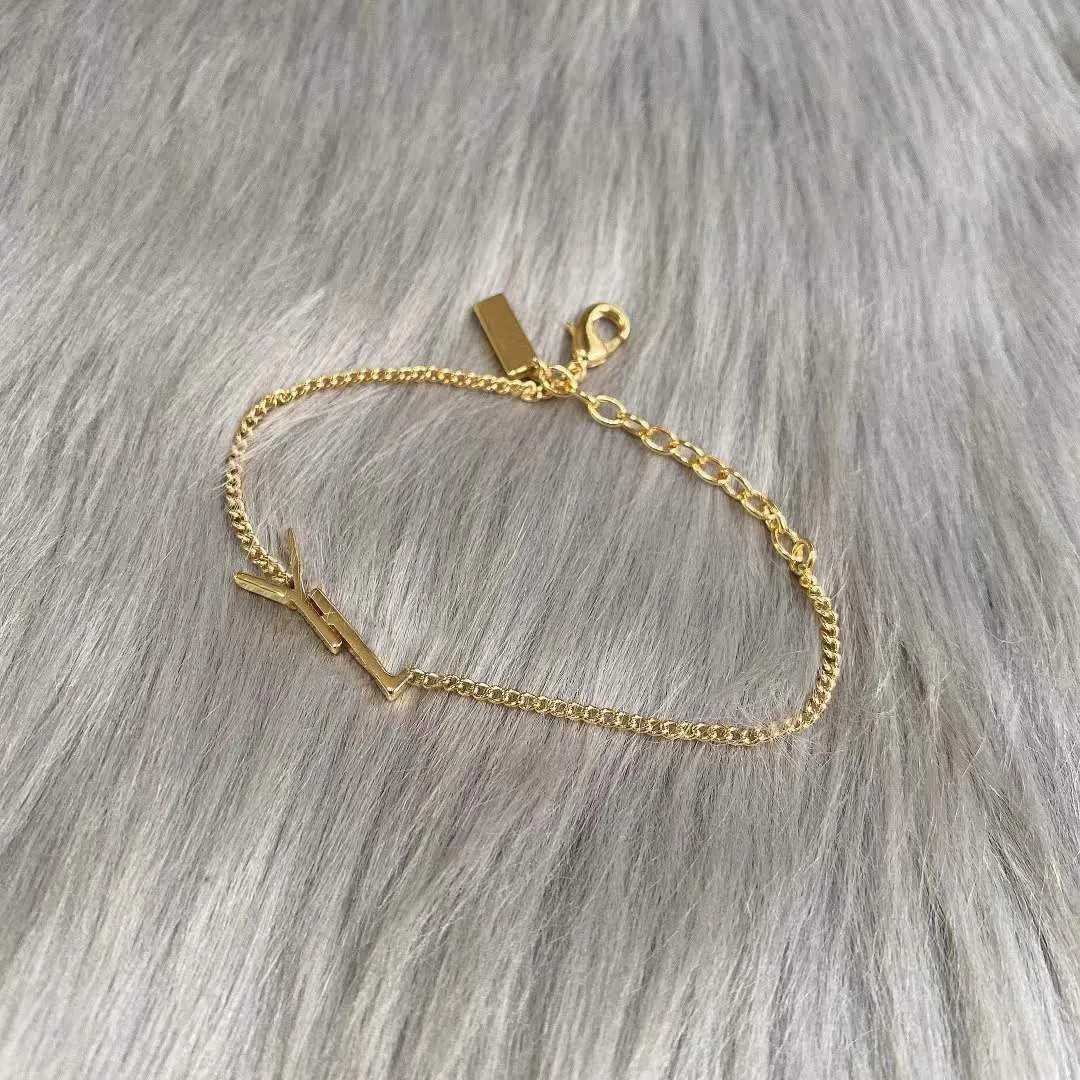 Fashion Gold Charm Bracelets For Women Party Wedding Lovers Gift Engagement Jewelry With Box NRJ ... | DHGate