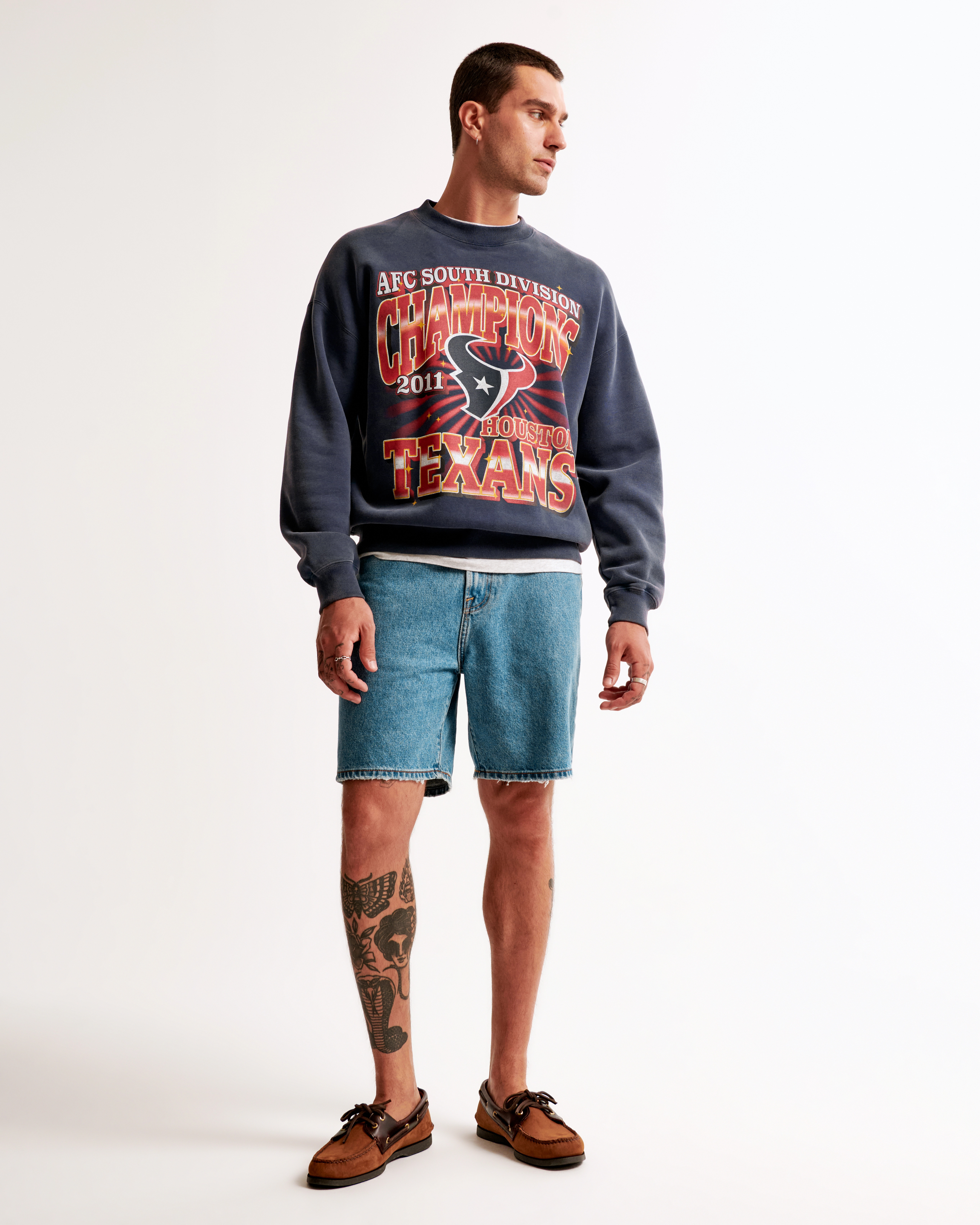 Houston Texans Graphic Crew Sweatshirt | Abercrombie & Fitch (US)