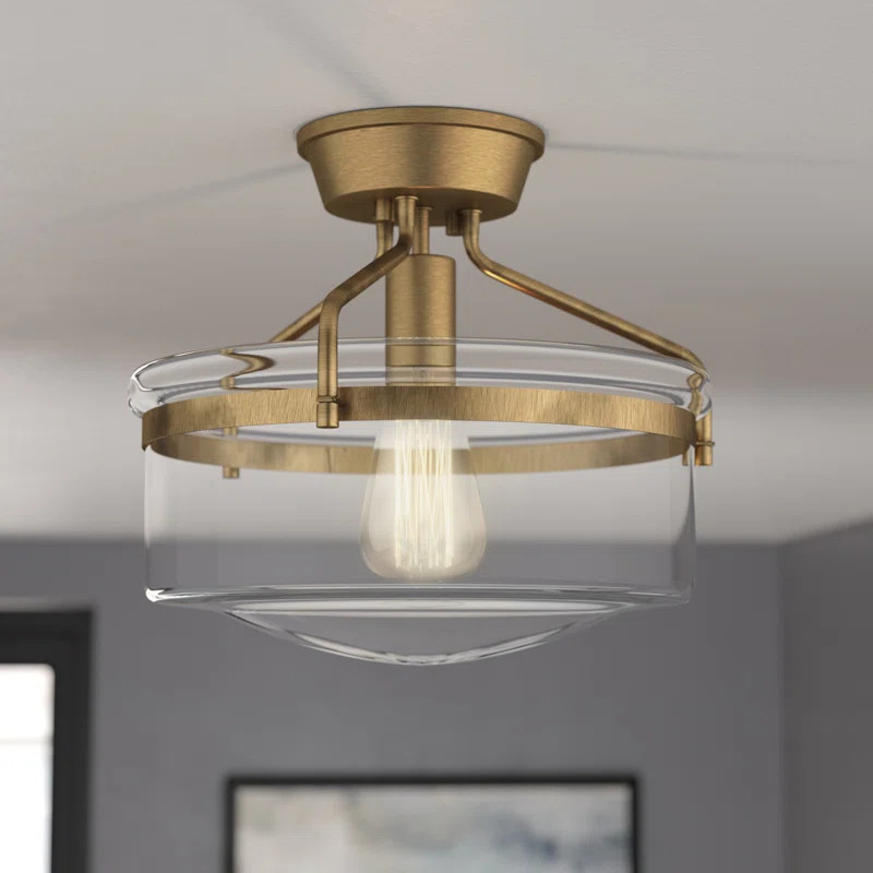 Pollak 1-Light Dimmable Semi Flush Mount | Wayfair North America