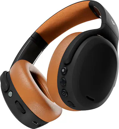 Skullcandy - Crusher ANC 2 Over-the-Ear Noise Canceling Wireless Headphones - Black/Tan | Best Buy U.S.