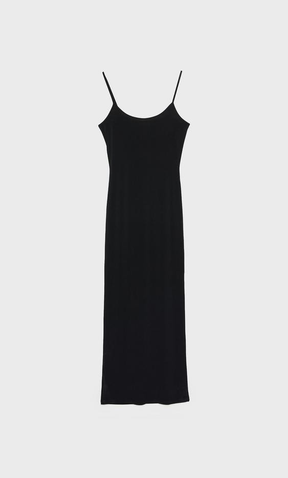 Gold strappy dress | Stradivarius (UK)