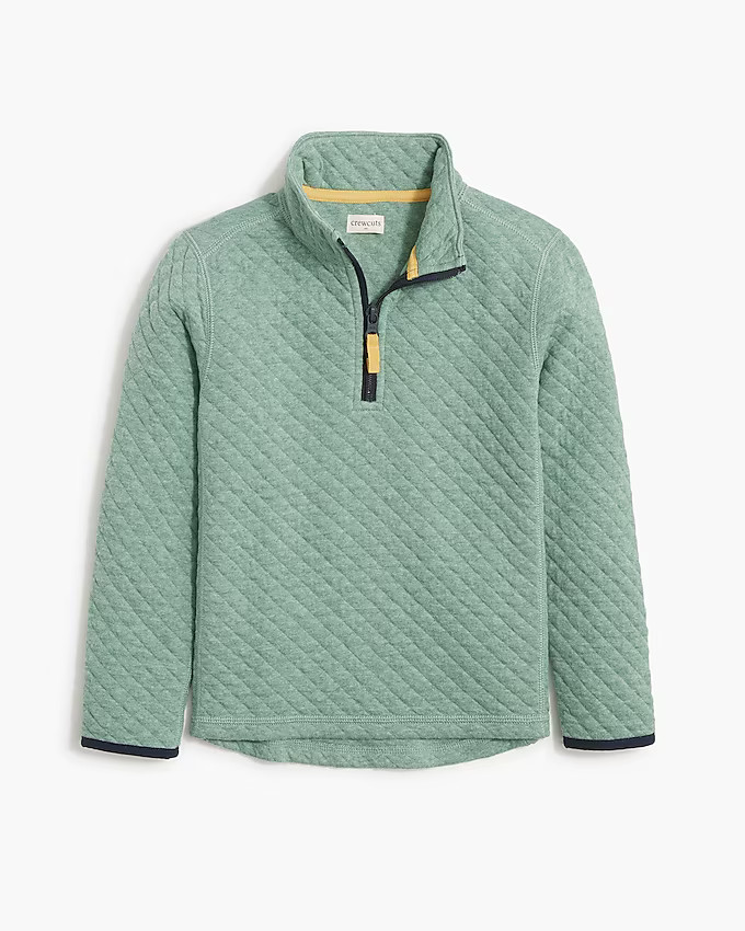 Boys' diamond-quilted half-zip | J.Crew Factory