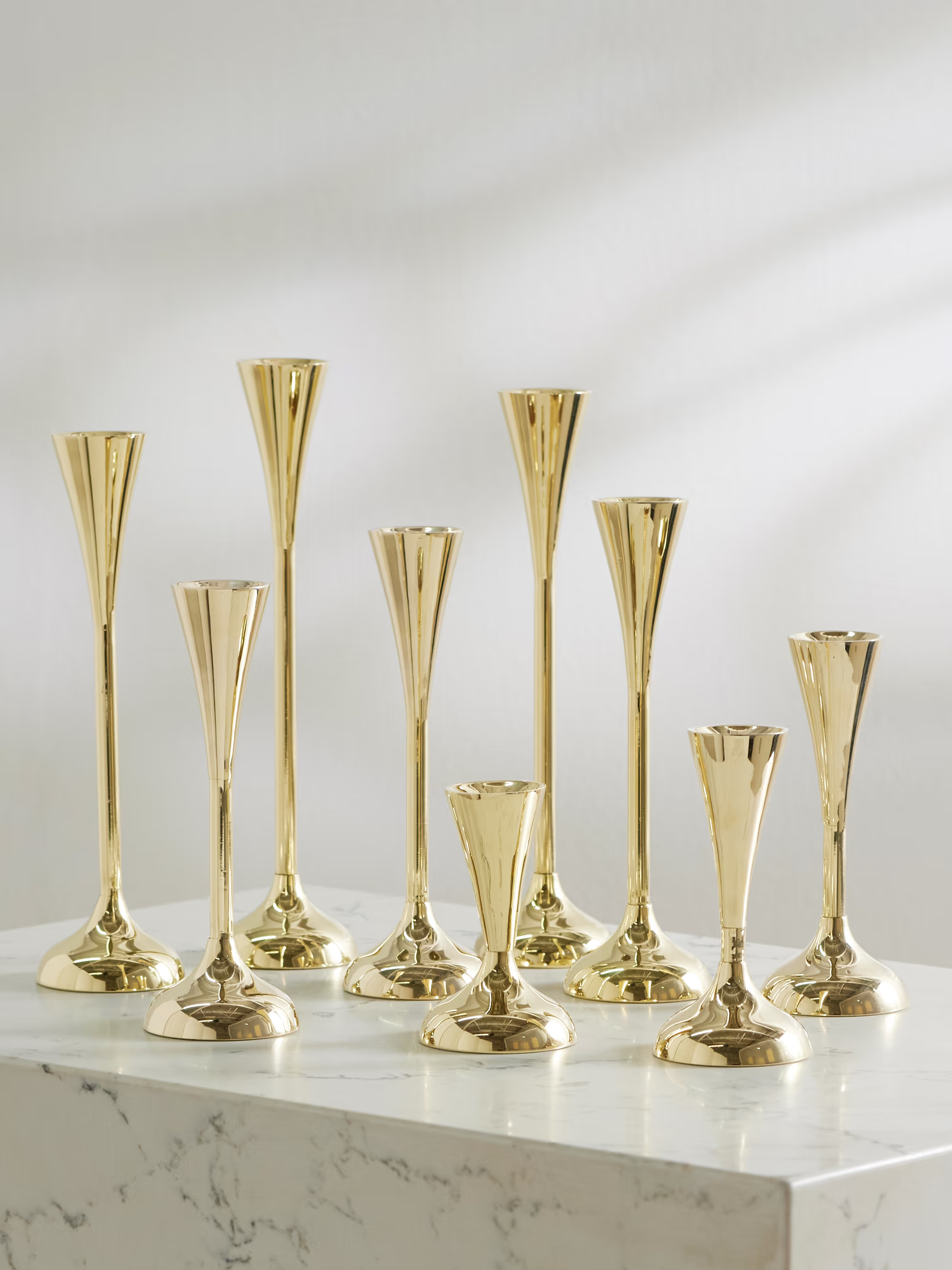 Drip set of nine gold-tone candleholders | NET-A-PORTER (US)