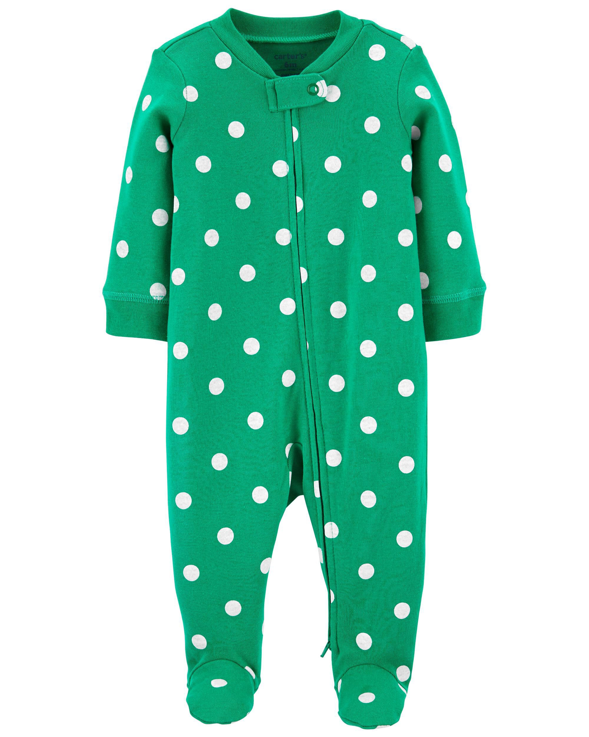Baby Polka Dot 2-Way Zip Cotton Sleep & Play | carters.com | Carter's