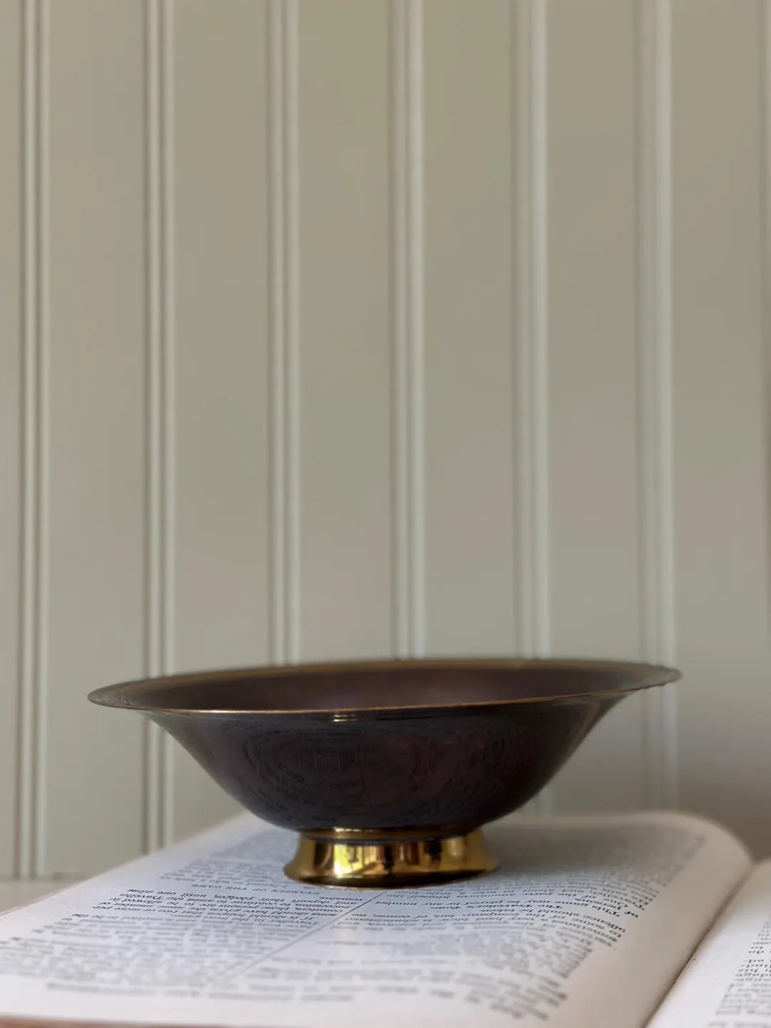 Vintage Bronze & Brass Footed Bowl – Cottagecore Catchall or Shelf Decor, Antique Shop, Vintage... | Etsy (US)