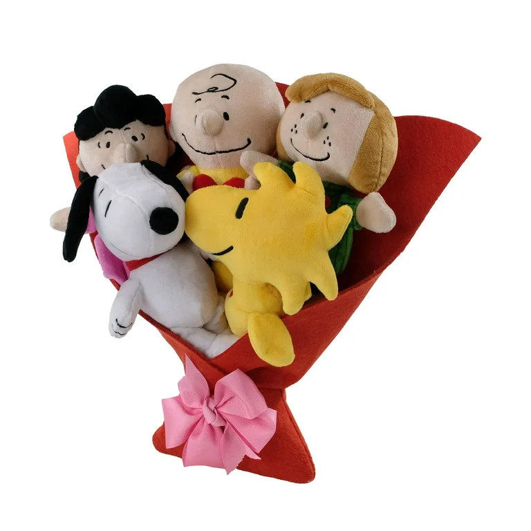 Snoopy and the Peanuts Gang Plush Valentine's Bouquet, by Ruz | Walmart (US)
