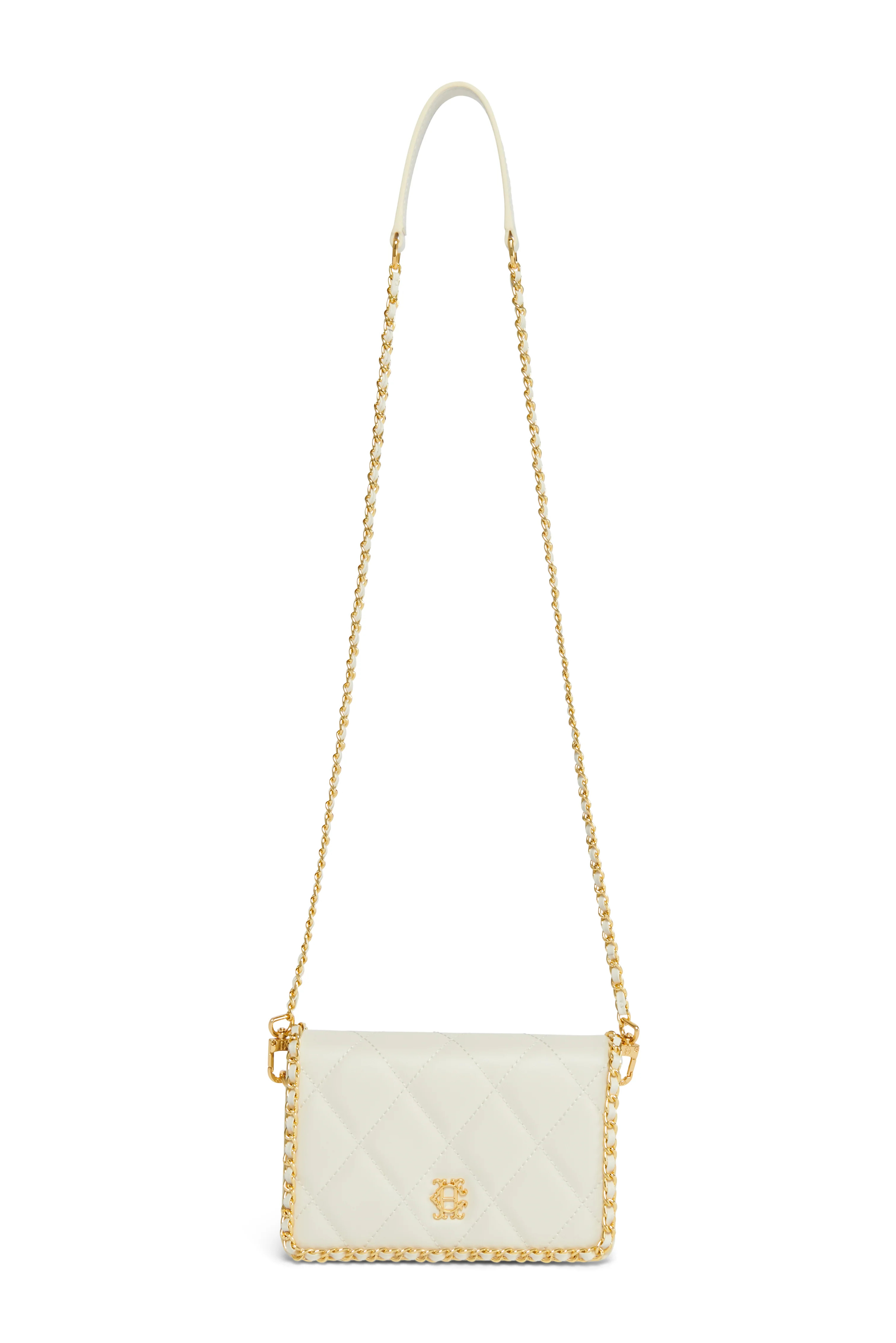 Quilted Chain Crossbody Bag (Cream) | Holland Cooper
