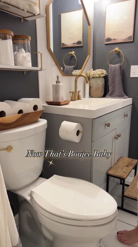 Bathroom links here! Also use this little tip to make your tp extra fancy! 🧻✨😉 

#LTKHome