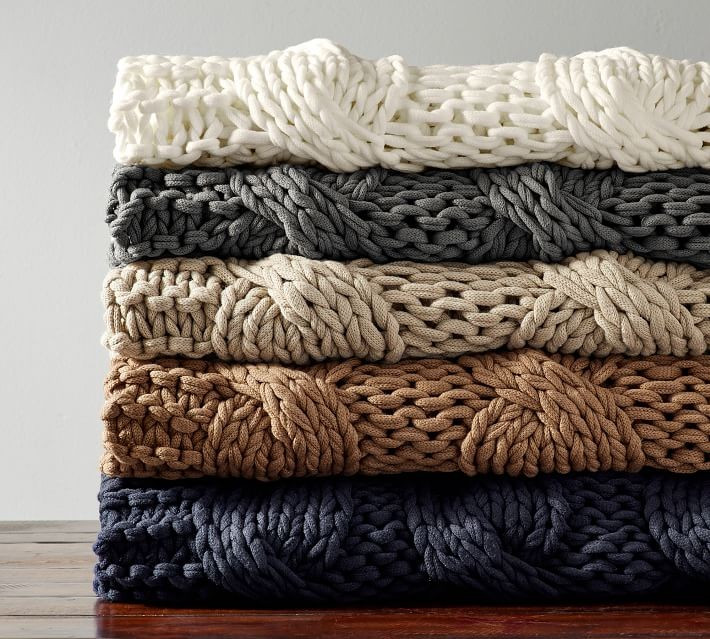 Colossal Handknit Throws | Pottery Barn (US)