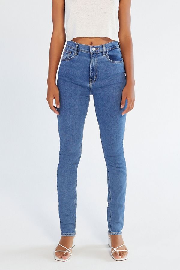 BDG Girlfriend High-Rise Longline Jean – Medium Wash | Urban Outfitters (US and RoW)