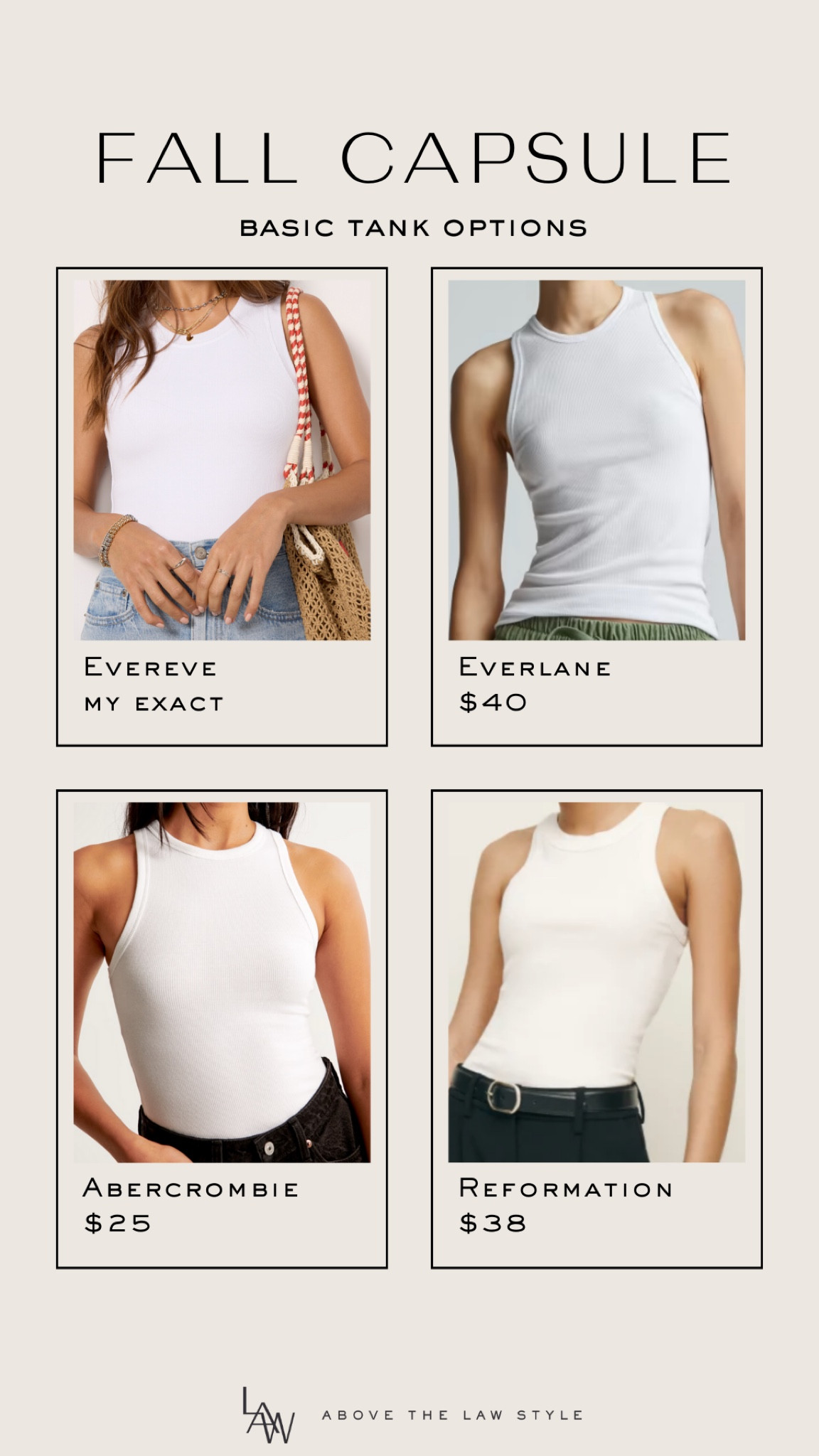 Fall Capsule: Basic Tank

#LTKFindsUnder100 #LTKStyleTip #LTKFindsUnder50