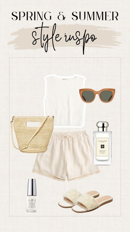 Casual. Every day outfit. Summer outfit. Travel outfit. Beach outfit. Vacation outfit. Linen shorts. Sweater tank top.

#LTKFestival #LTKGiftGuide #LTKSeasonal