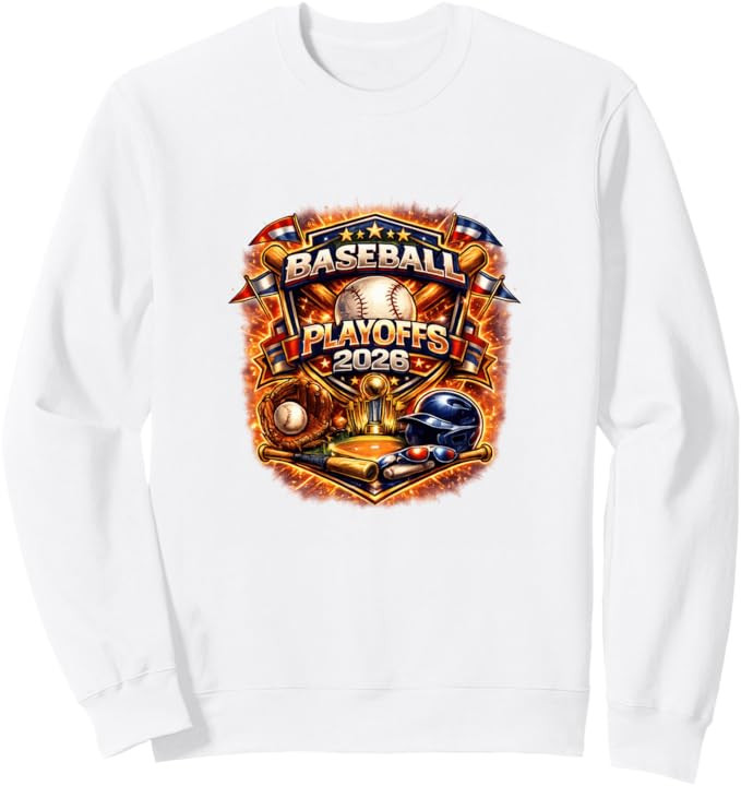 Baseball Playoffs 2026 Graphic Vintage Style Design Sweatshirt | Amazon (US)