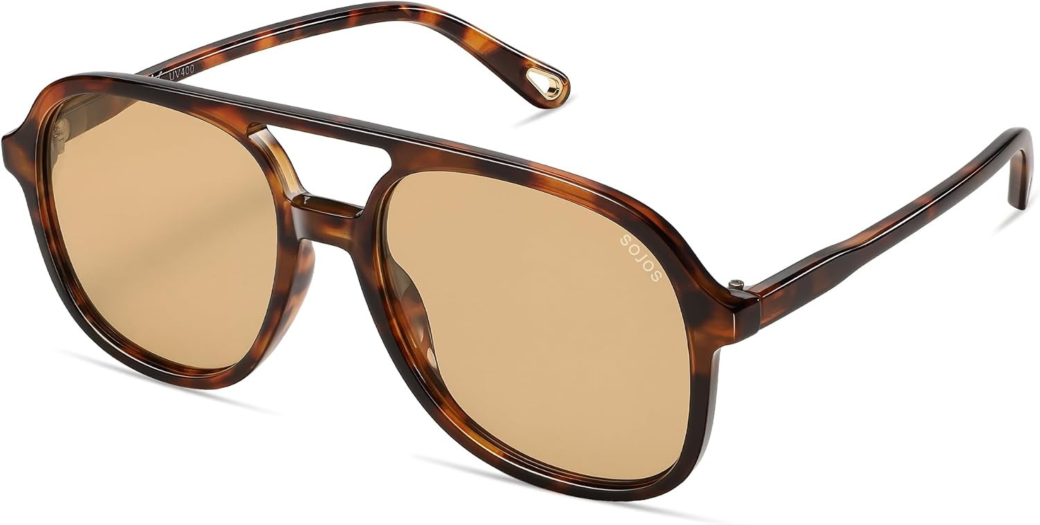 SOJOS Retro Polarized Aviator Sunglasses Womens Mens SJ2174 | Amazon (US)