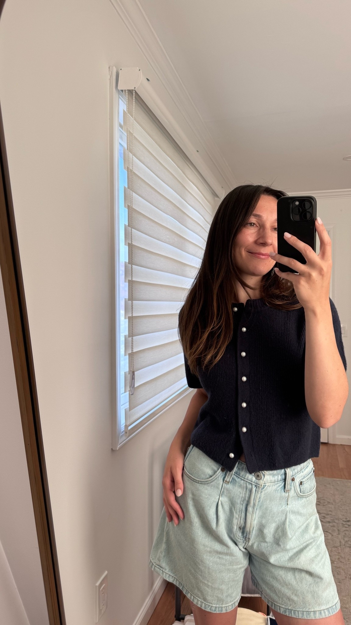 @abercrombie  This dark navy ribbed button-up from Abercrombie is the move for New England summer. Cropped fit, pearl buttons, short sleeves it does the work without trying too hard. Paired it with light wash denim shorts for that effortless European summer energy. Both linked.

Abercrombie ribbed button up, pearl button crop top, elevated casual summer outfit, European summer aesthetic, New England summer style, light wash denim shorts outfit, casual chic summer look

#LTKStyleTip #LTKFindsUnder100 #AbercrombieStyle #EuropeanSummer #NewEnglandSummer #SummerOOTD #CasualElevated

#LTKootd #LTKTravel #LTKxAbercrombie
