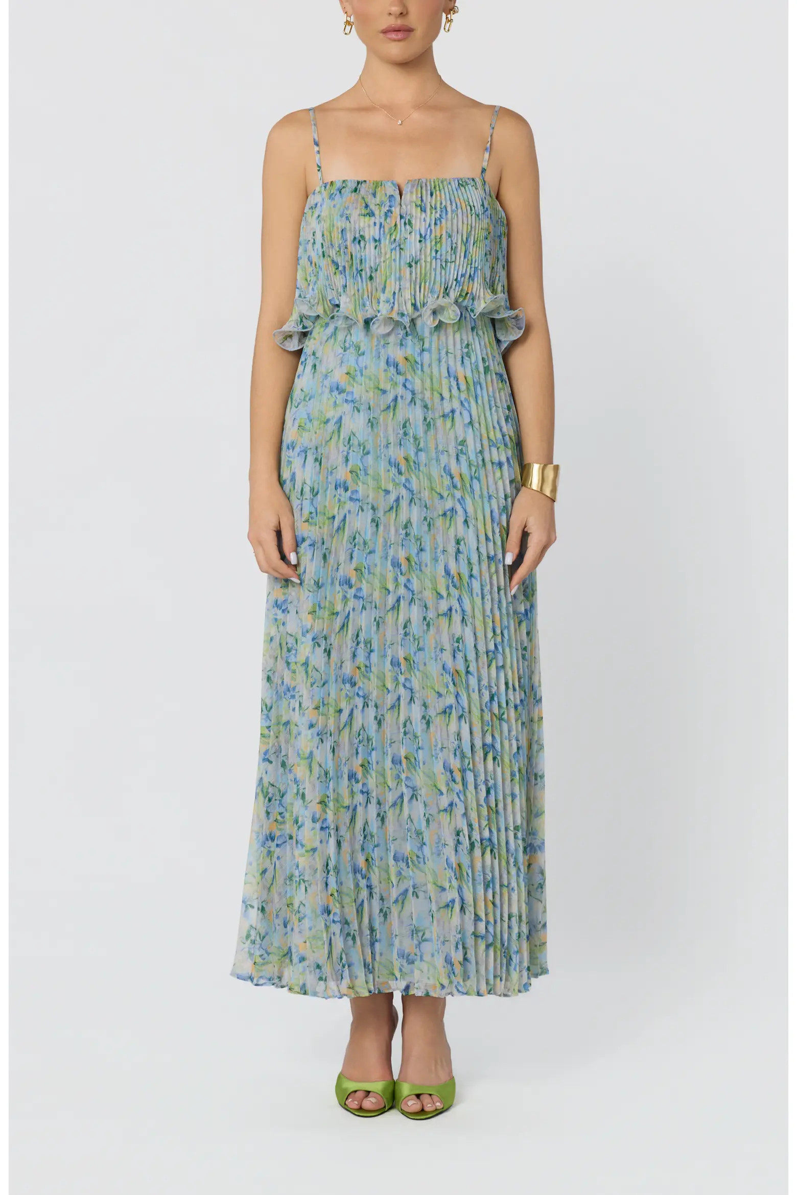 Makennah Floral Plissé Maxi Dress (Women) | Nordstrom | Nordstrom