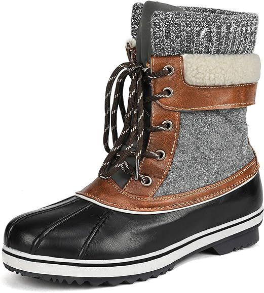 DREAM PAIRS Women's Mid Calf Waterproof Winter Snow Boots | Amazon (US)