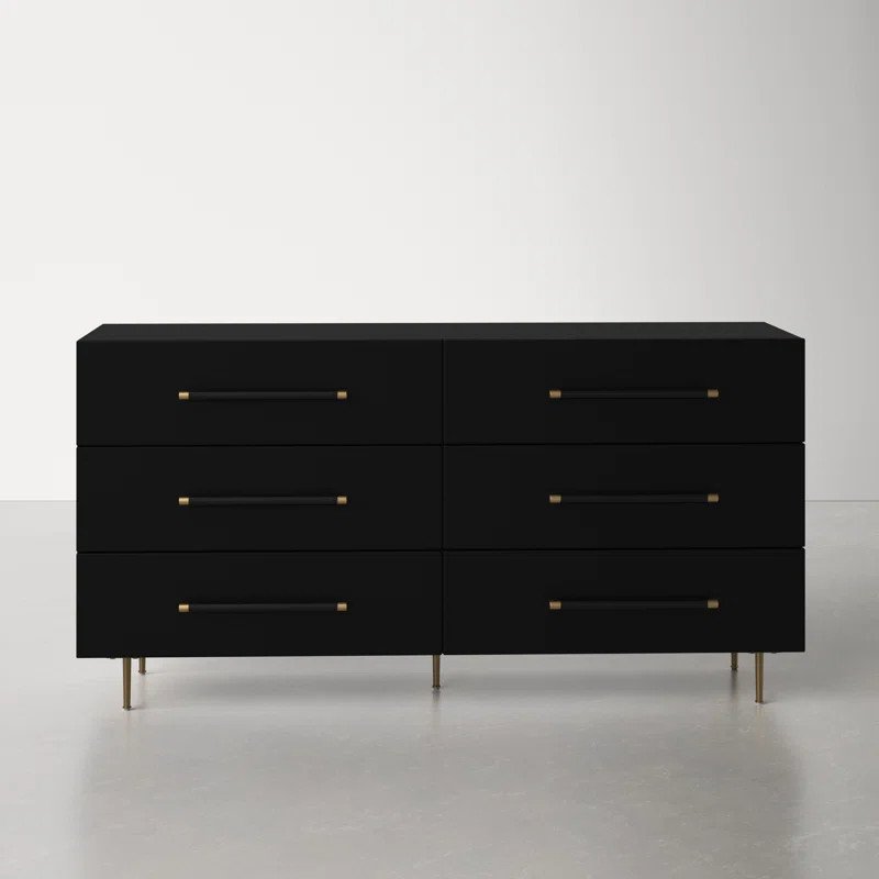 Ballad 6 Drawer 62" W Double Dresser | Wayfair Professional