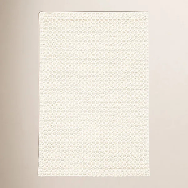 Hooper Ivory Handwoven Wool Rug | Wayfair North America