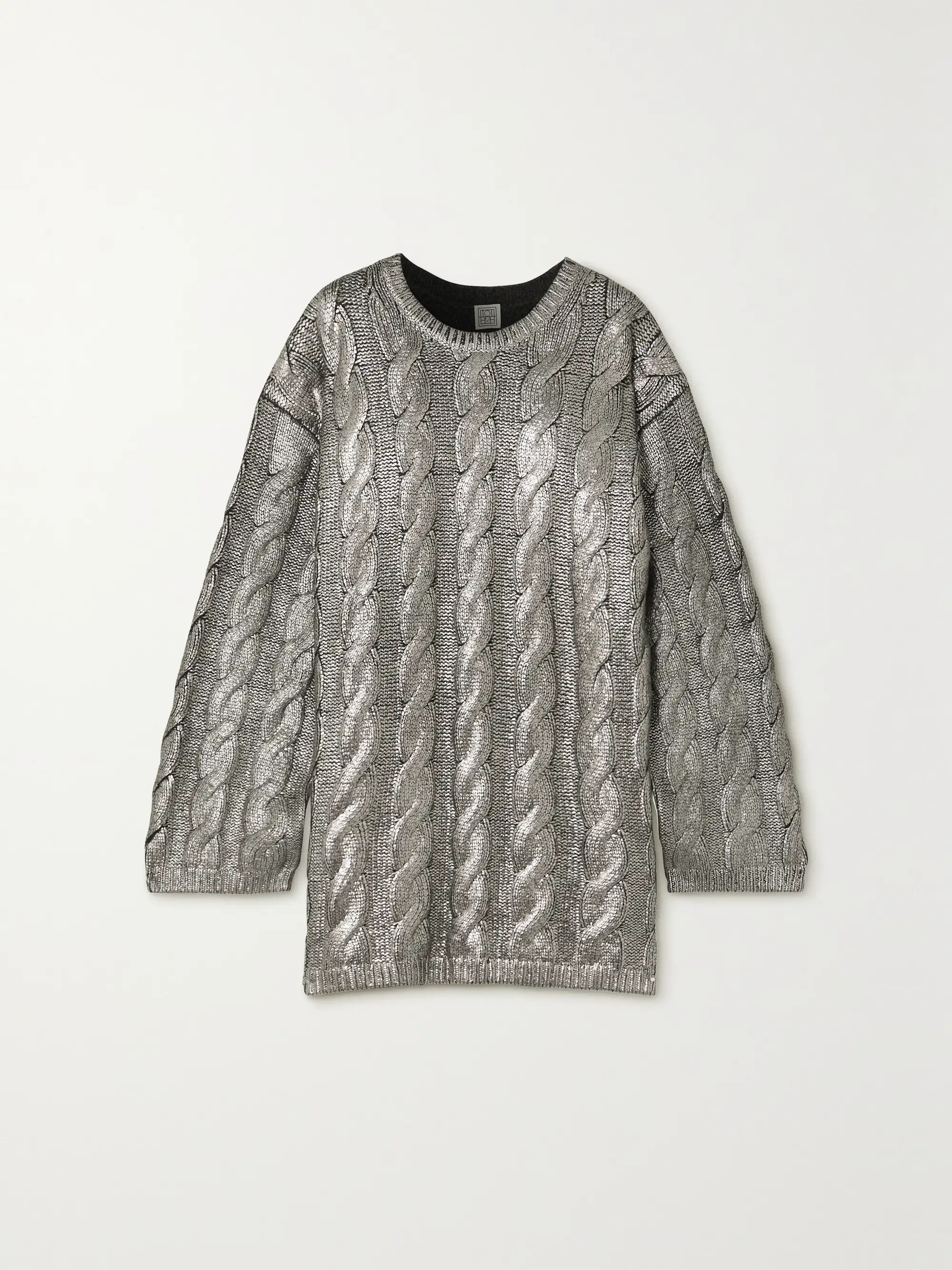 Metallic cable-knit wool sweater | NET-A-PORTER (US)
