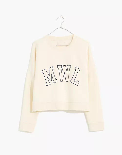 MWL Betterterry Embroidered Crop Sweatshirt | Madewell