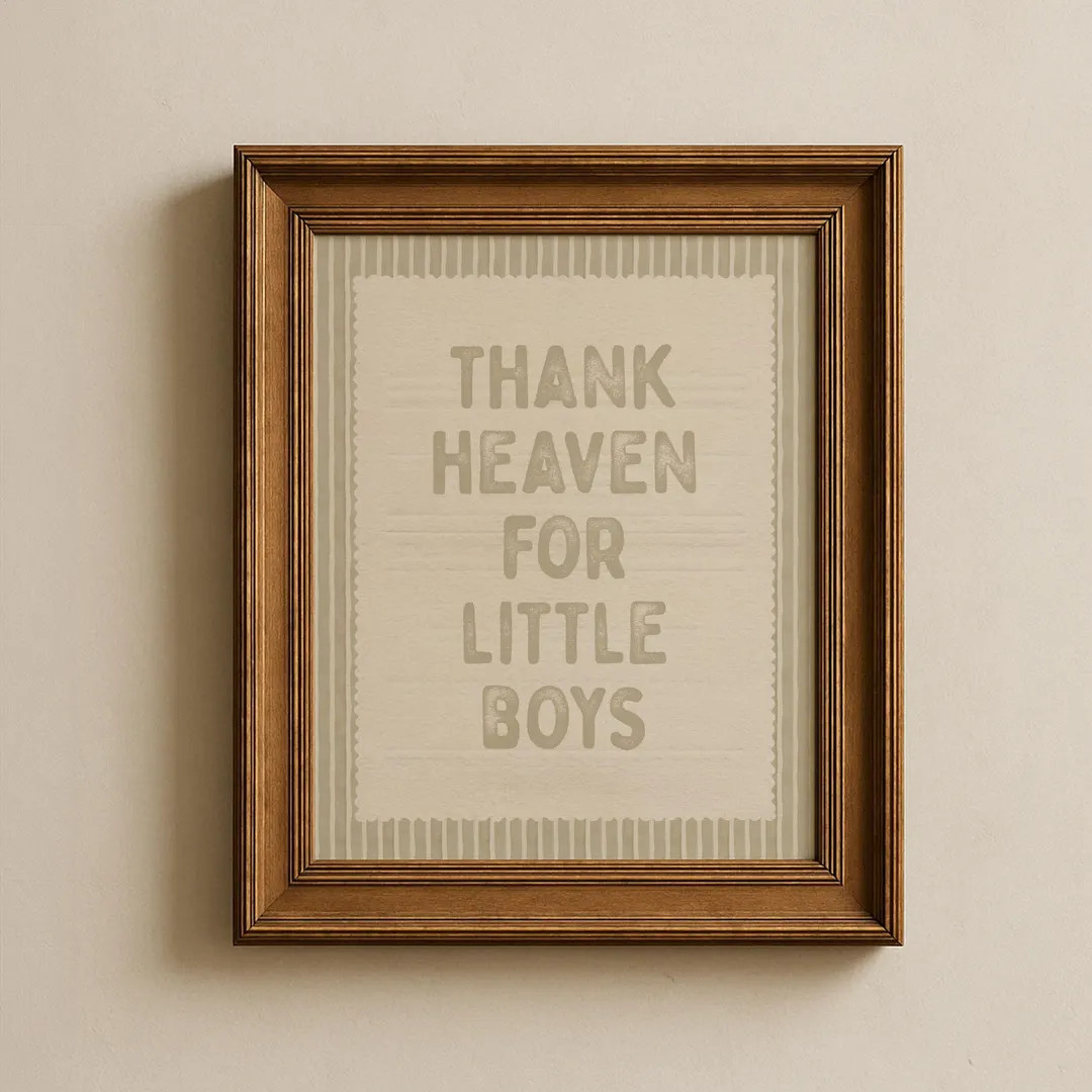Thank Heaven for Little Boys: Nursery Wall Art, Baby Boy Wall Decor, Christian Nursery Prints, Vi... | Etsy (Global)