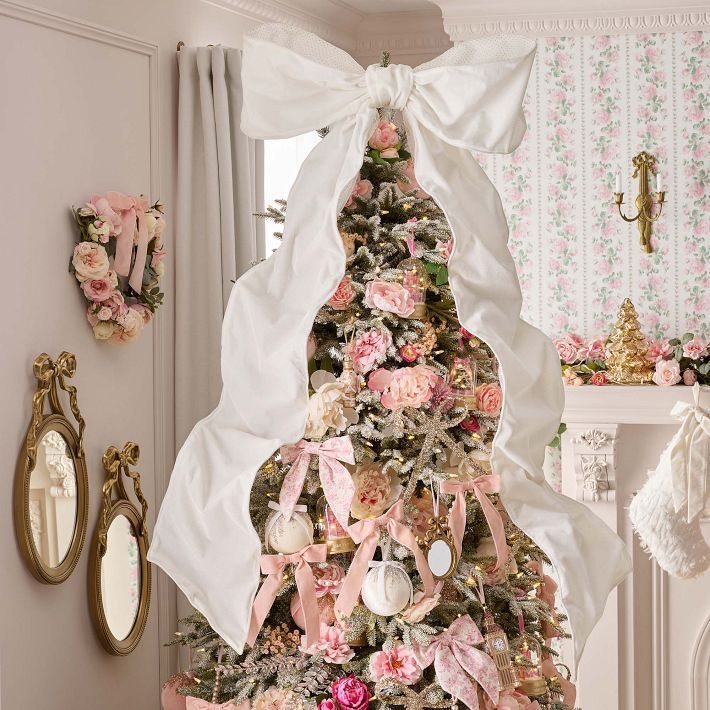 LoveShackFancy Bow Tree Topper - Pink | Pottery Barn Teen