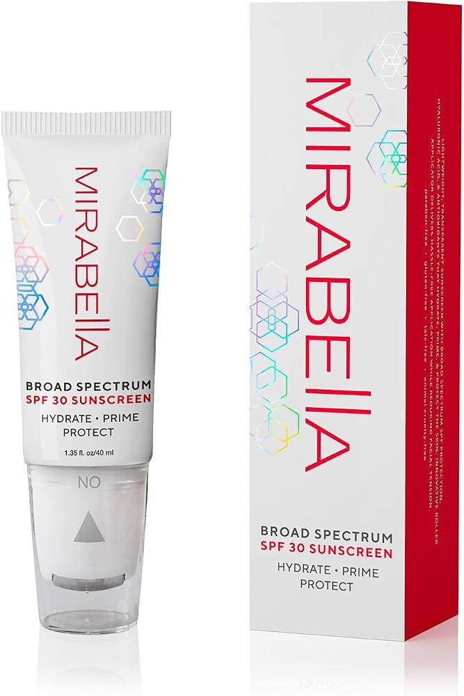 Mirabella Face Primer with SPF– Broad Spectrum SPF 30, Hydrating SPF Moisturizer Face Primer & ... | Amazon (US)