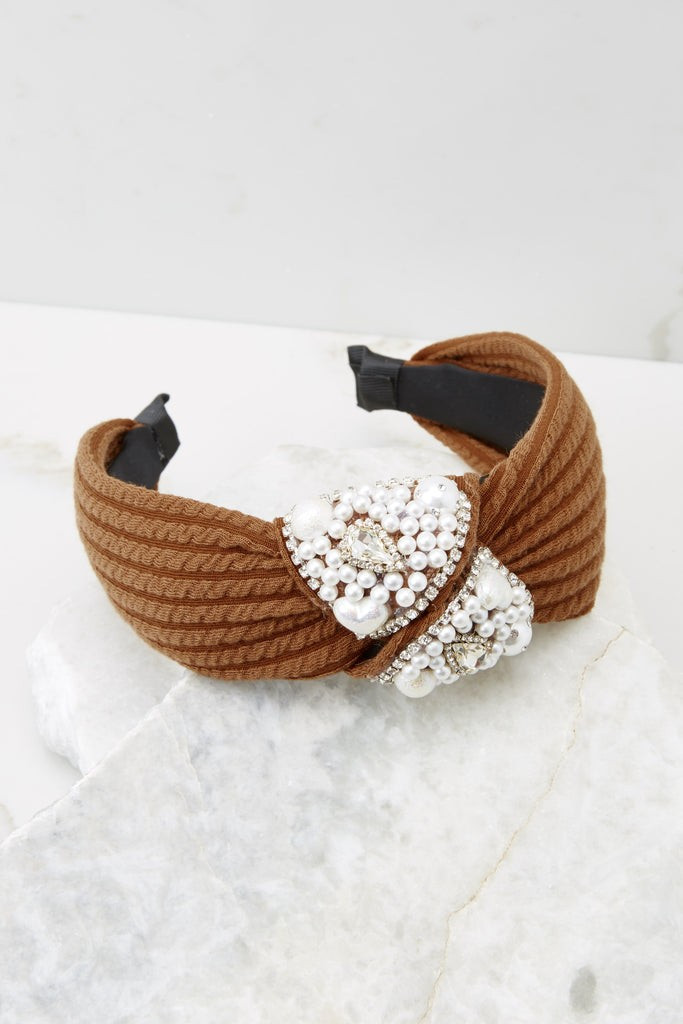 Love On Top Camel Headband | Red Dress 