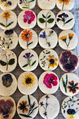 Eat Your Flowers Flower Pressed Shortbread Cookies | Anthropologie (US)
