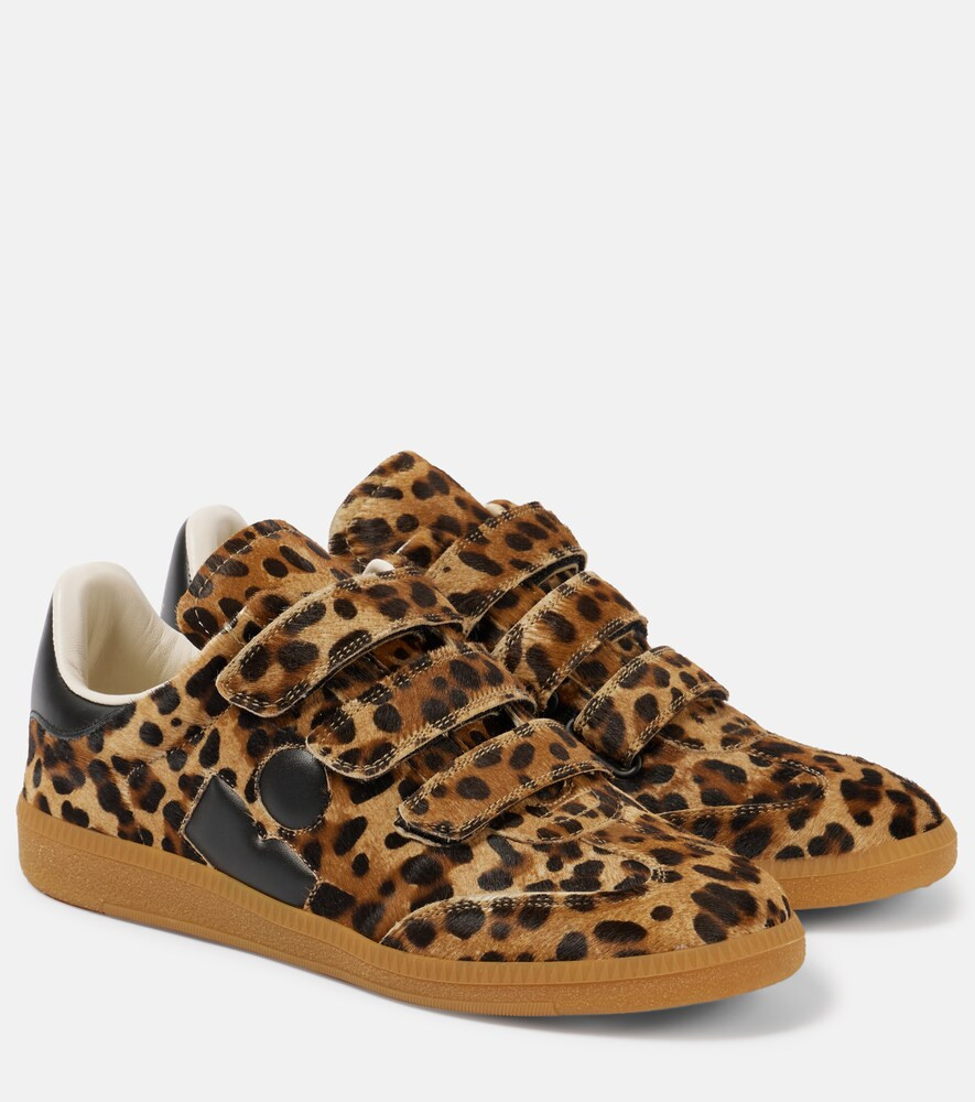 Isabel Marant Beth leopard-print calf hair sneakers | Mytheresa (US/CA)