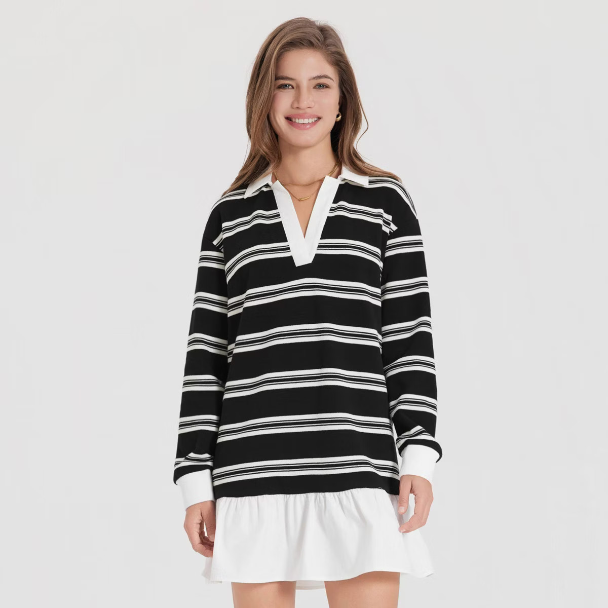 Women's Long Sleeve Mini Polo Dress - A New Day™ | Target