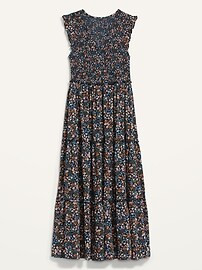 Fit & Flare Smocked Floral Maxi Dress for Women | Old Navy (US)