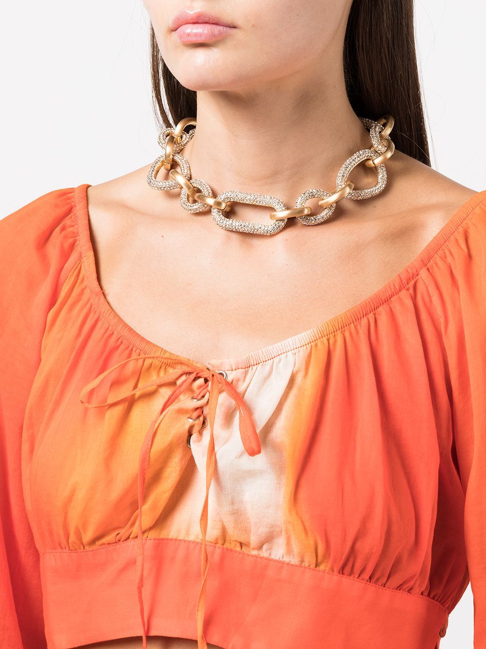 Cult Gaia Reyes crystal-chain Necklace - Farfetch | Farfetch Global