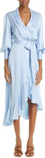Zimmermann Long Sleeve Silk Wrap Dress | Nordstrom | Nordstrom