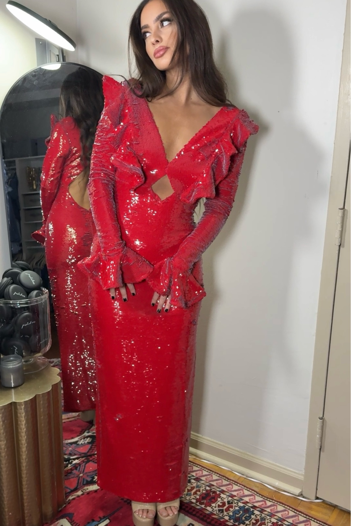 Red holiday dress 