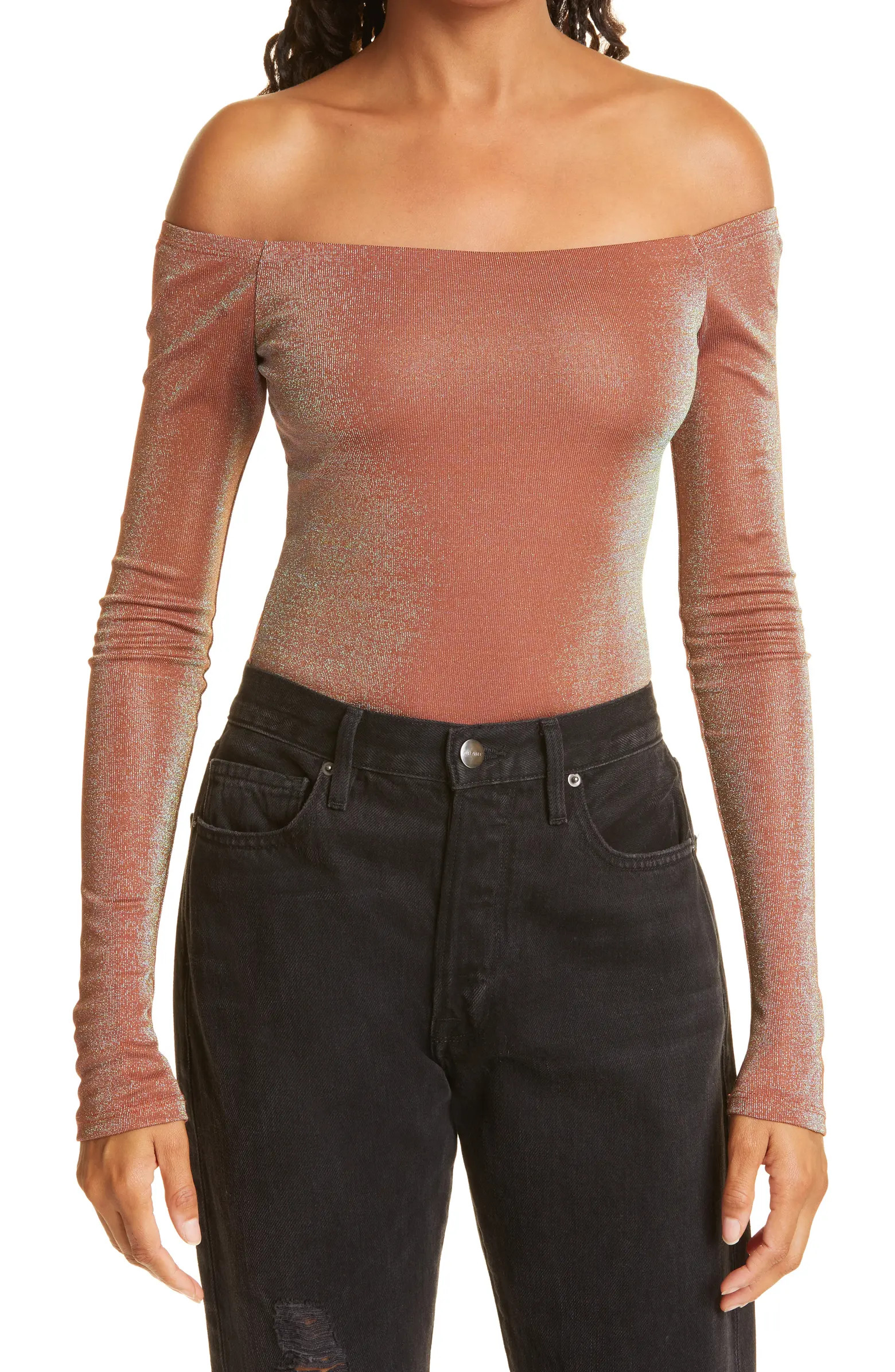 ALIX NYC Addison Off the Shoulder Long Sleeve Bodysuit | Nordstrom | Nordstrom